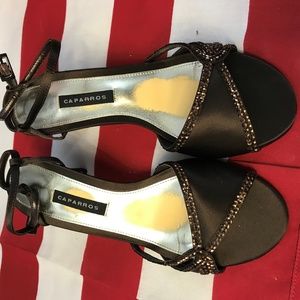 Capparos Womens Strapback Heel Shoes Brown 5 1/2 B